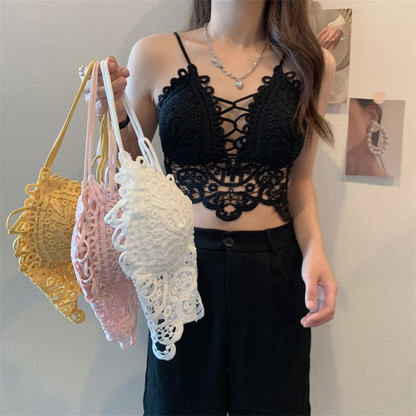 Lace Bralet Sexy Hollow Out Wireless bralet