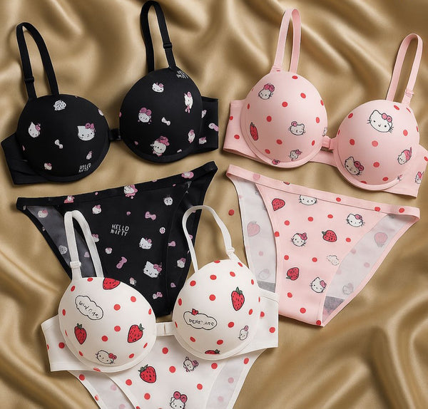 Hello Kitty Front open Bra set