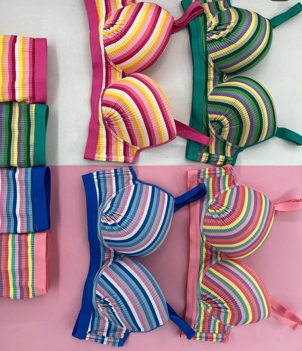 Vibrant vibes bra set